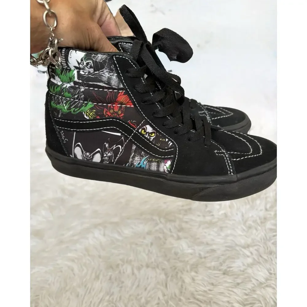 Great Vans Disney 100 6.5/ 8 “Villians” Classic High Top Sneakers. Exc. Cond